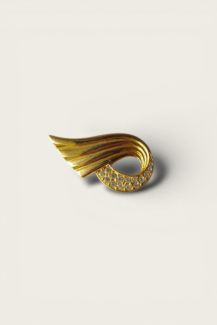 60/70's Swirled Wing Brooch