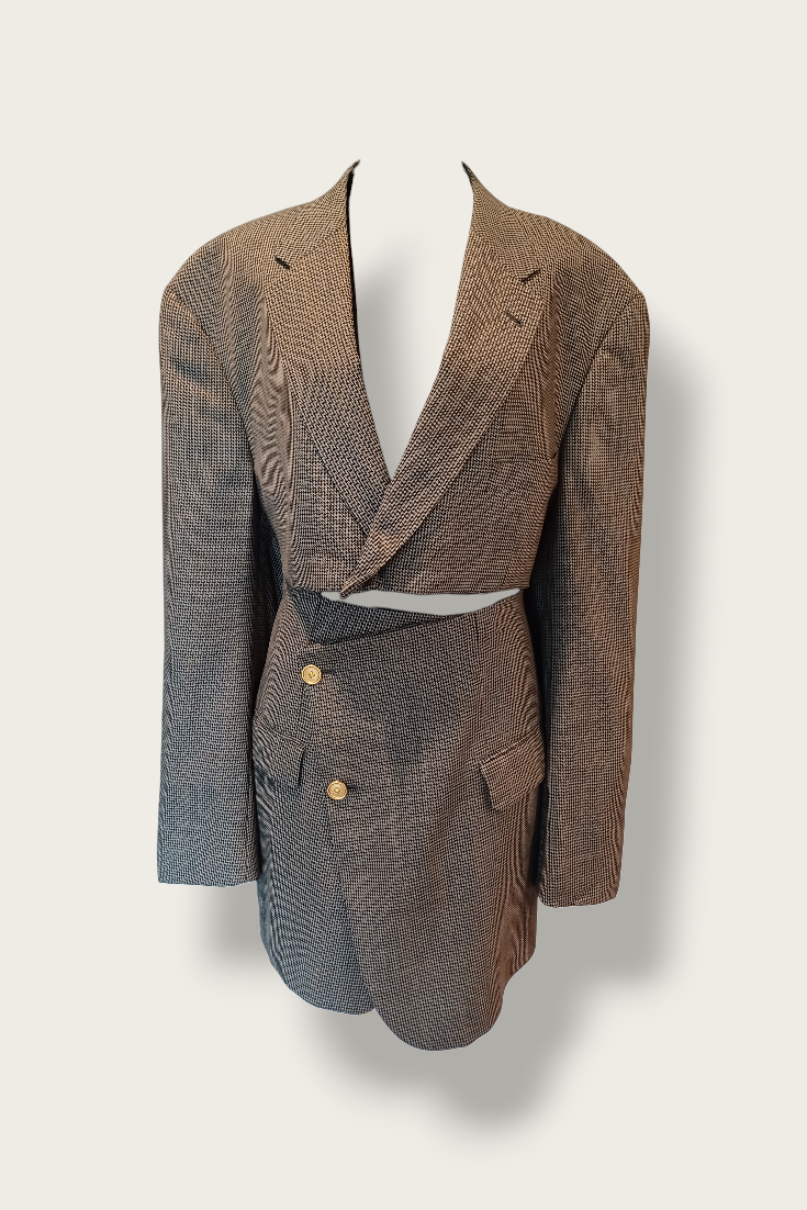 Herringbone Moda 2 Piece Blazer Set