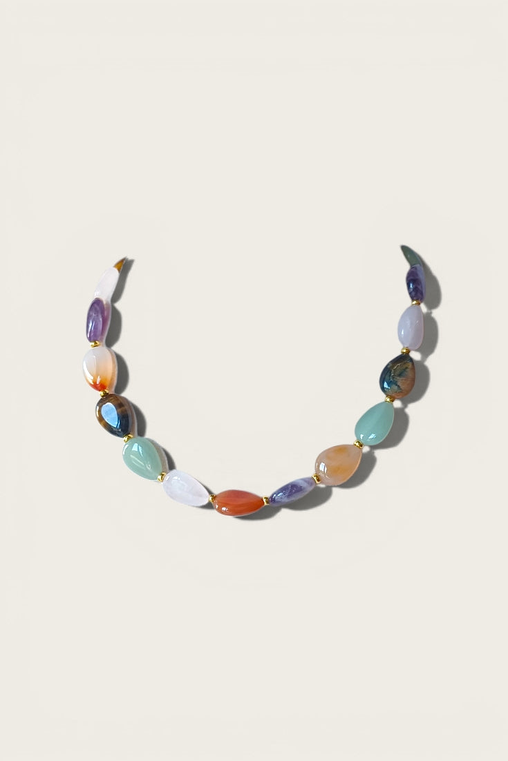 Revival Mixed Semi Precious Stone Necklace