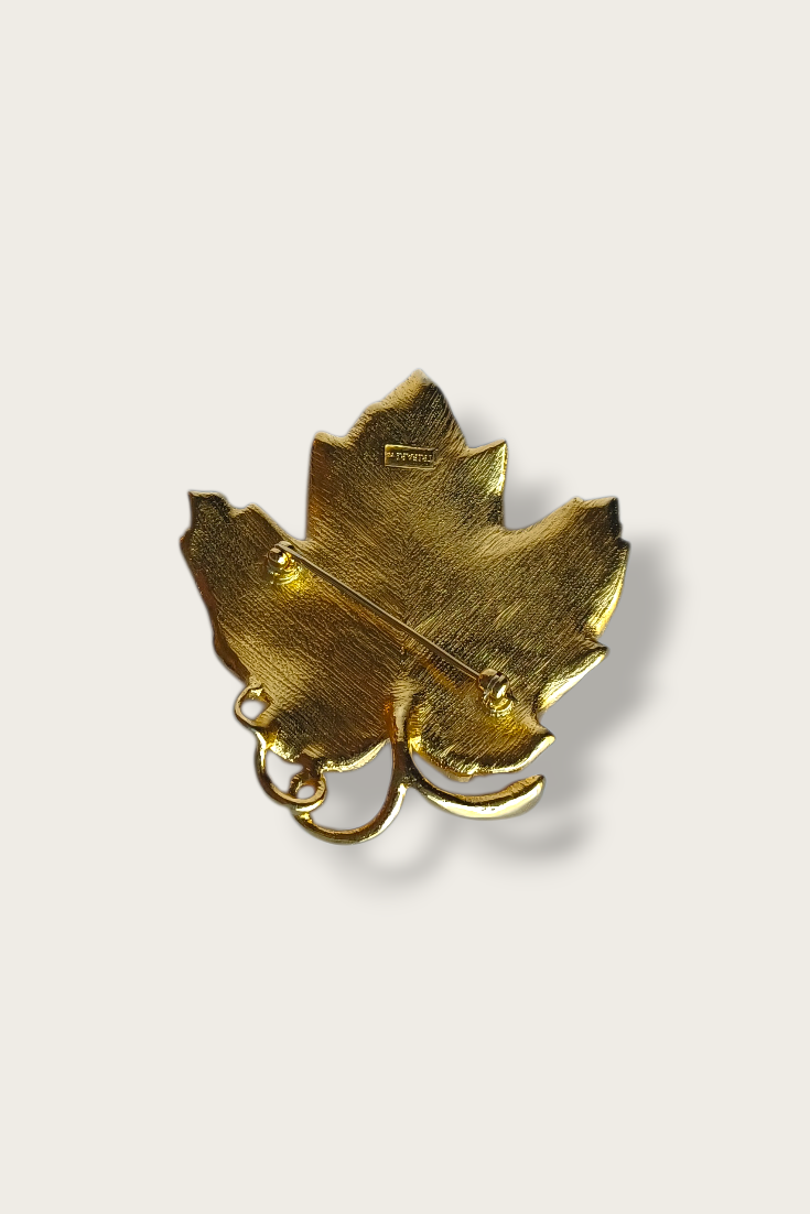 Vintage Trifari Leaf Brooch