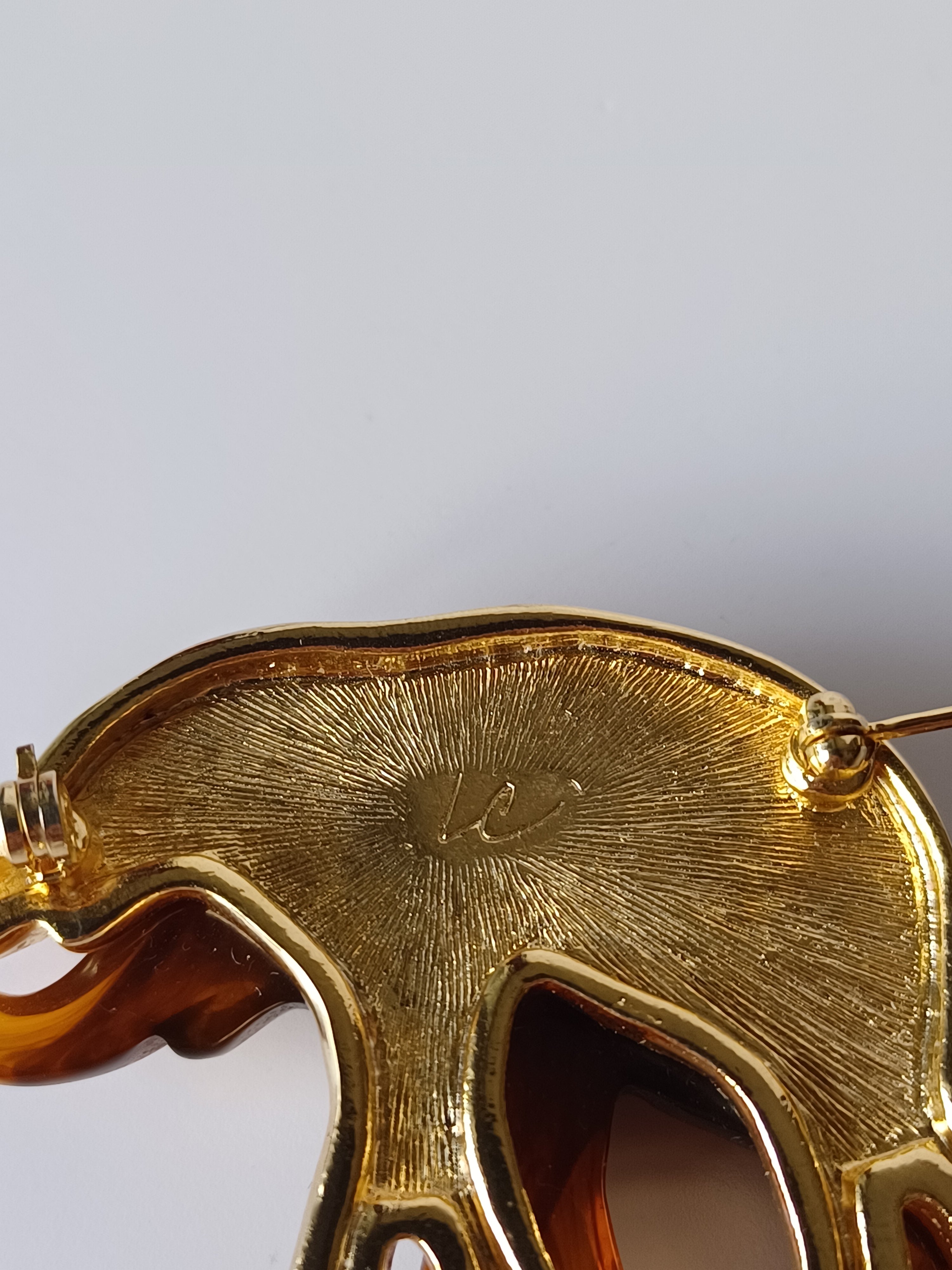 Vintage Liz Clairborne Elephant Brooch