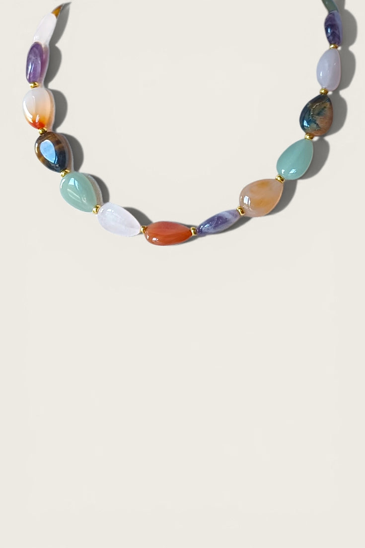 Revival Mixed Semi Precious Stone Necklace