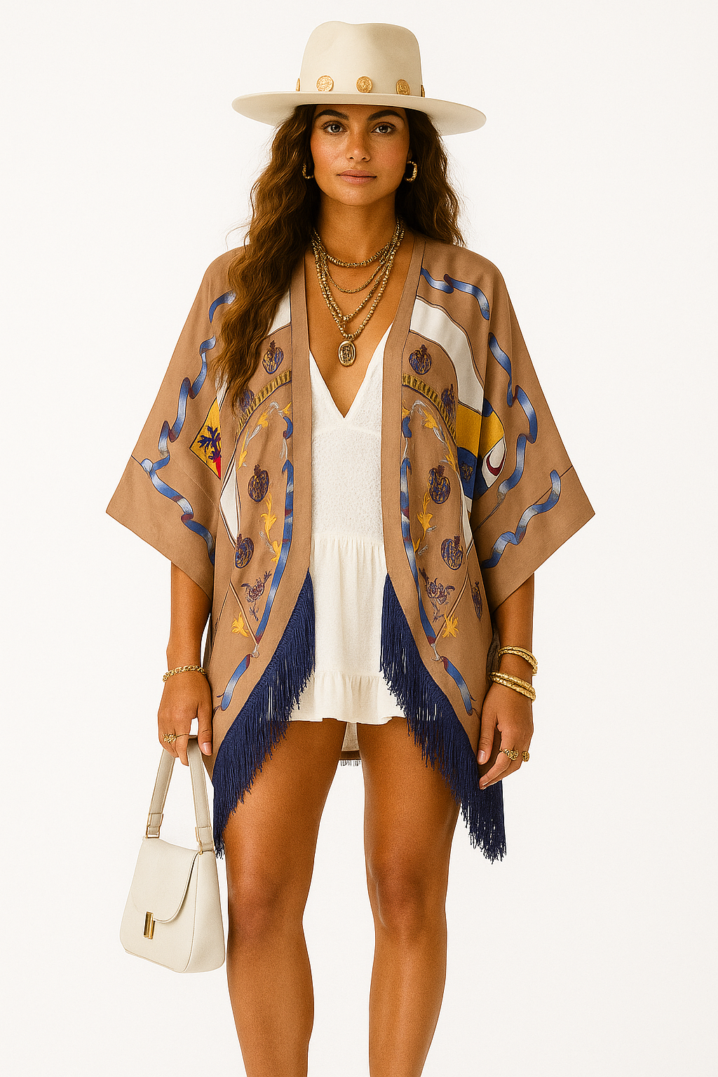 Sherry Silk Mini Fringe Duster