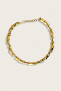 70's Monet Bamboo Linked Bar Necklace