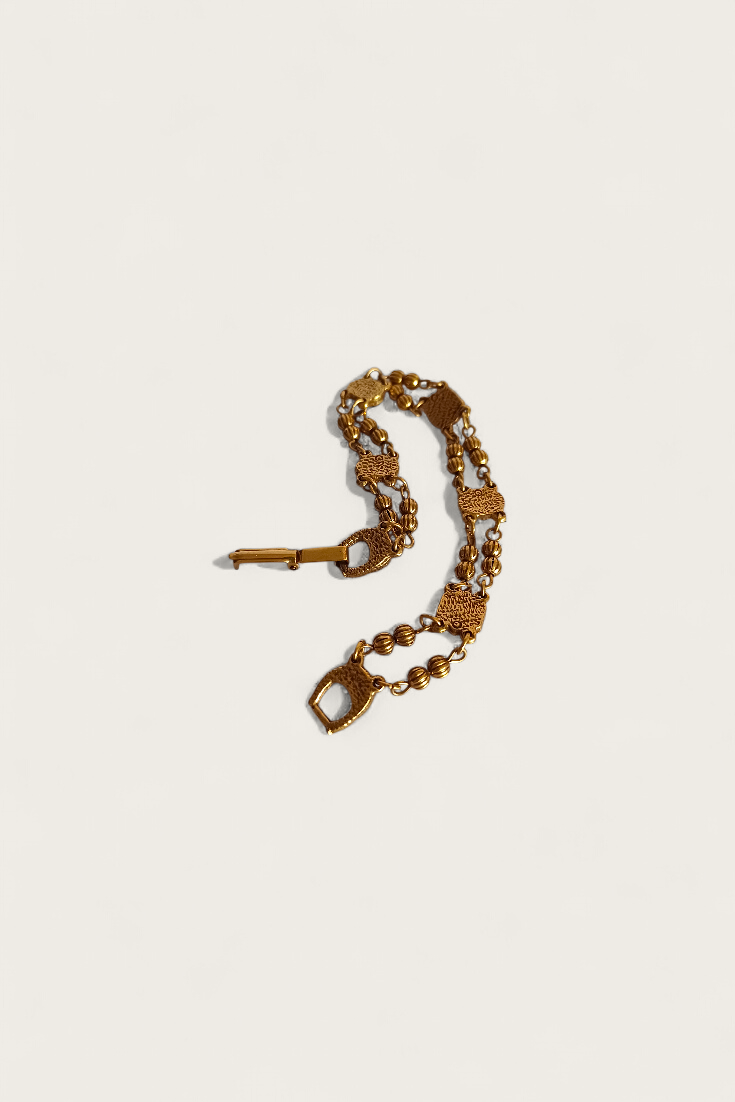 Vintage Double Linked Etruscan Bracelet