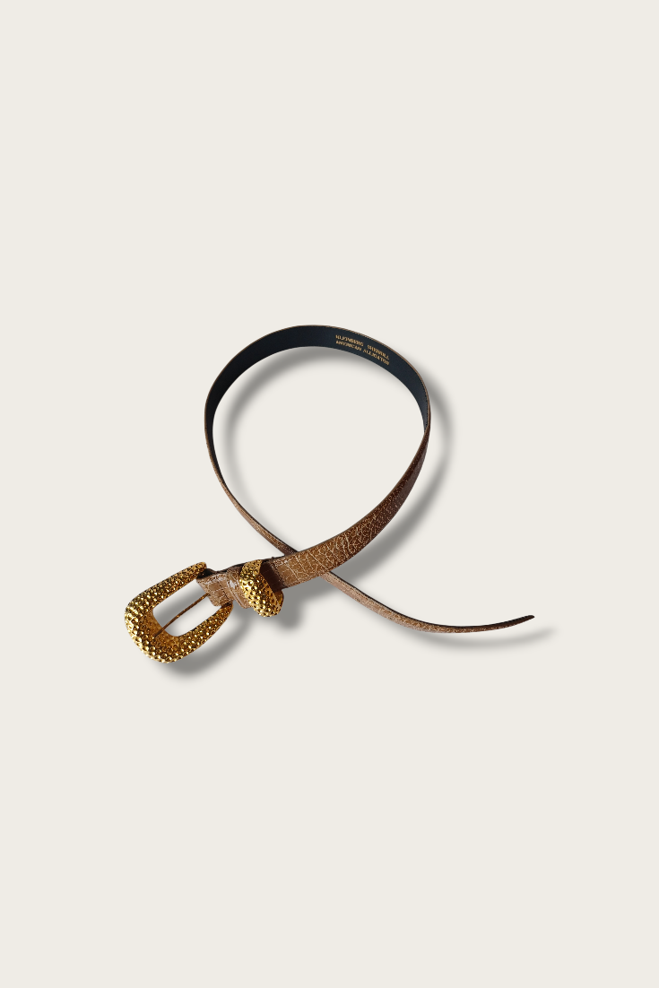 80's/90's Kleinberg Sherrill Tan Alligator Belt