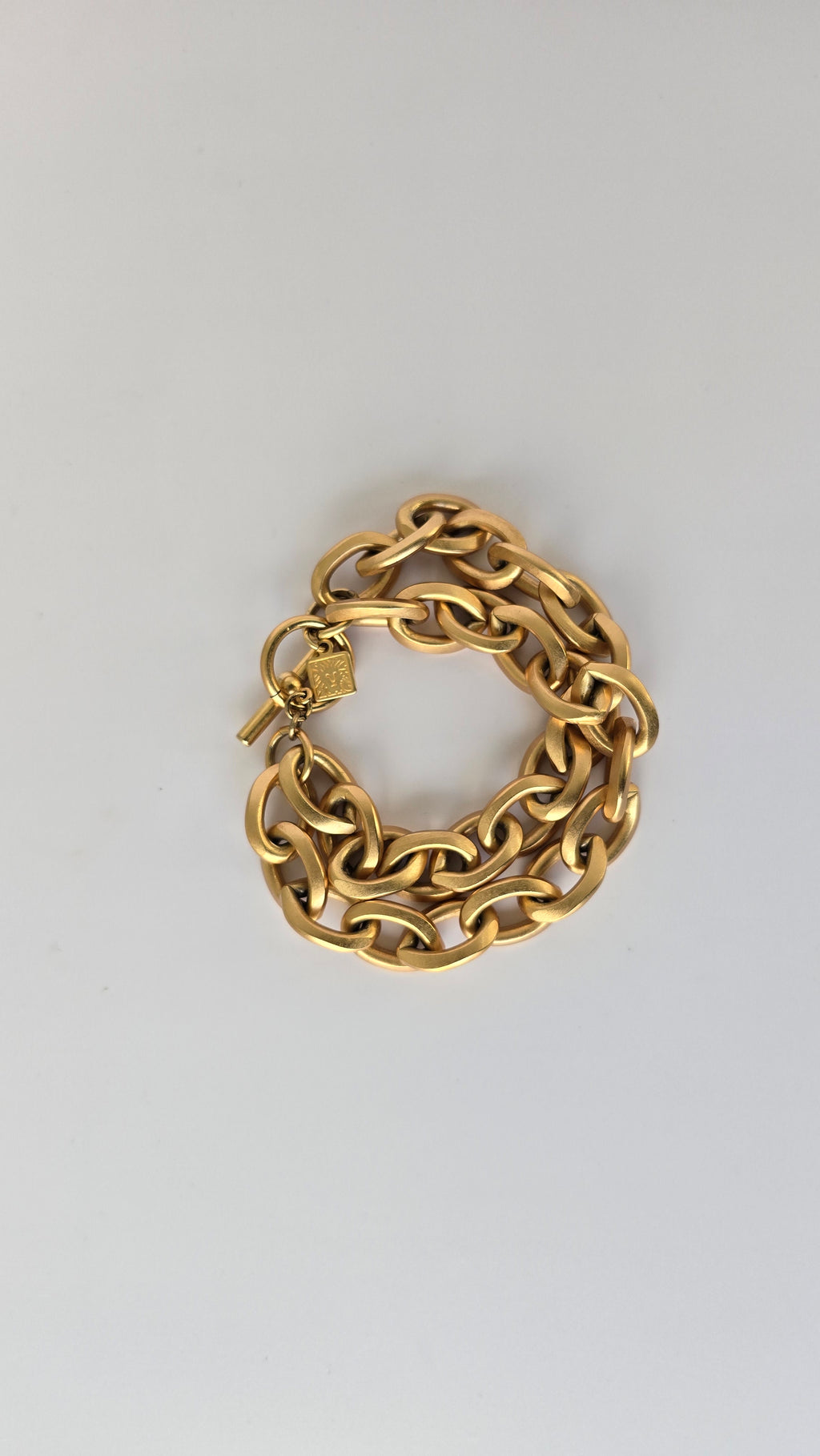 80's Anne Klein Double Linked Matte Bracelet