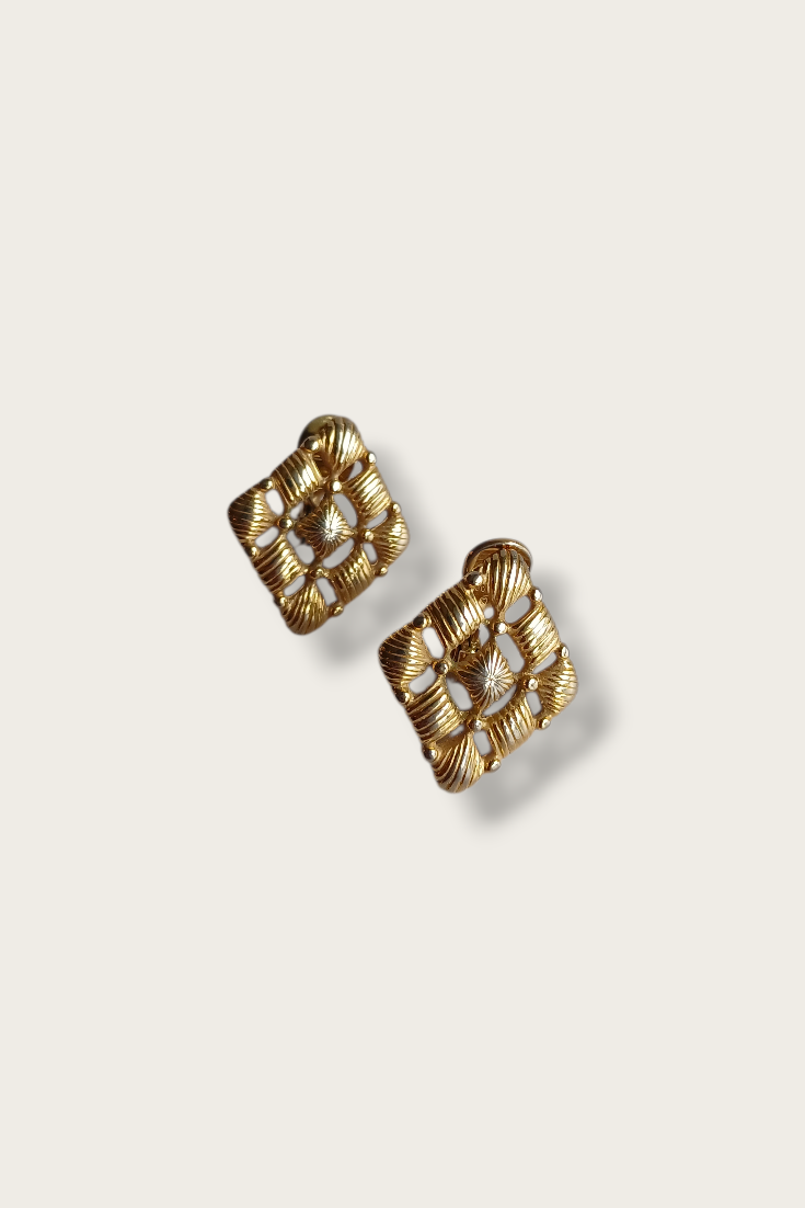 70's Monet Geometric Earrings