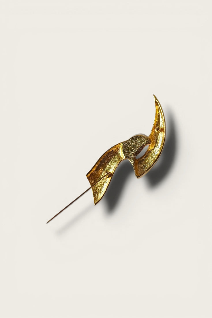 Vintage Abstract Pearl Brooch