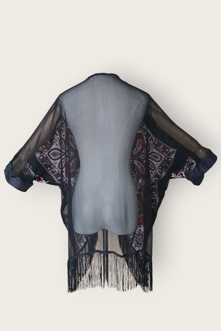 Sherry Silk Mini Fringe Duster