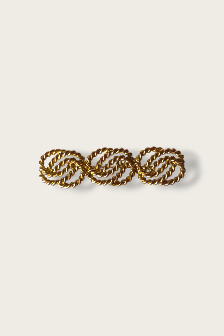 70/80's Triple Twist Rope Brooch
