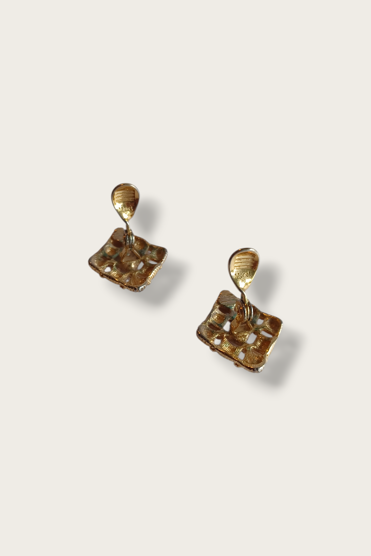 70's Monet Geometric Earrings
