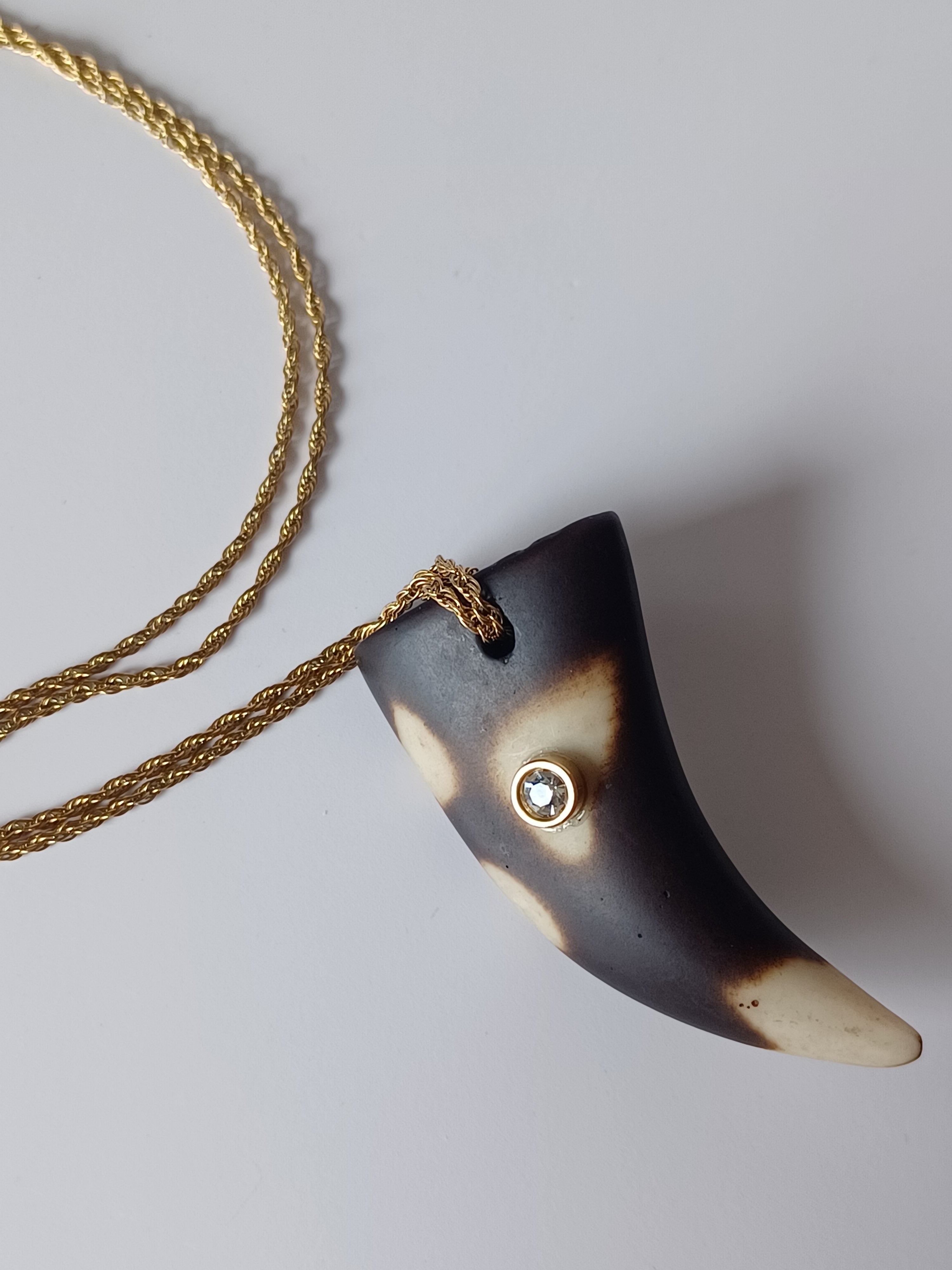 Revival Resin Horn Necklace