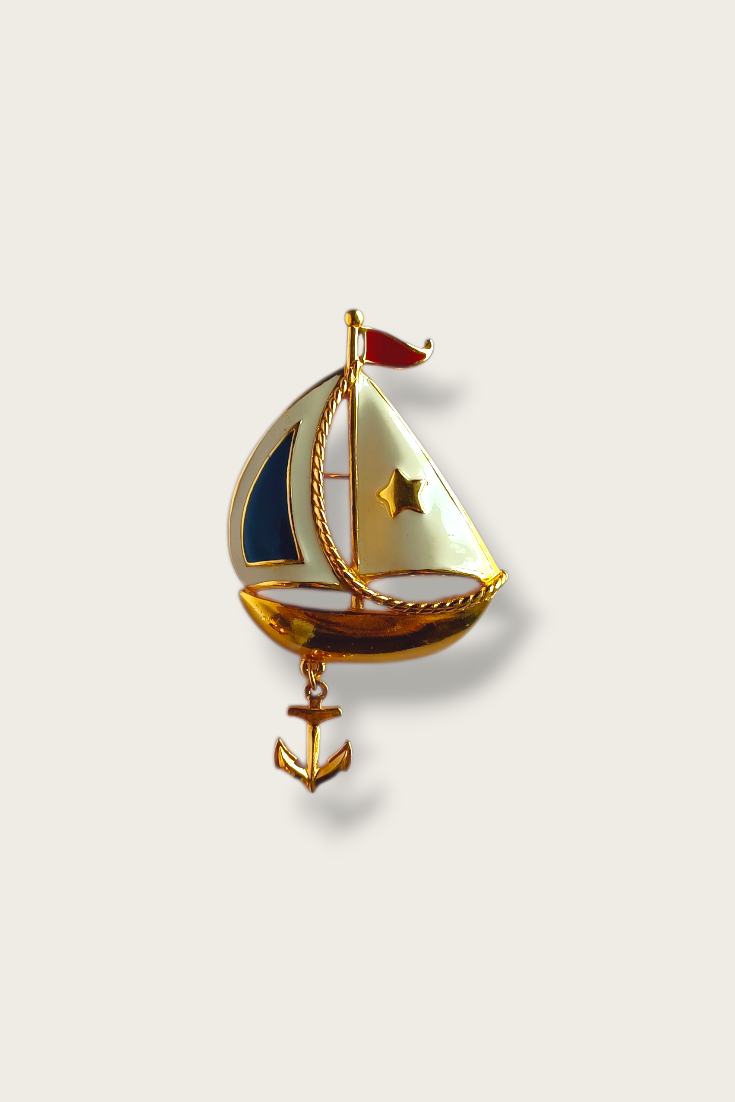 80's Avon Sailboat Brooch