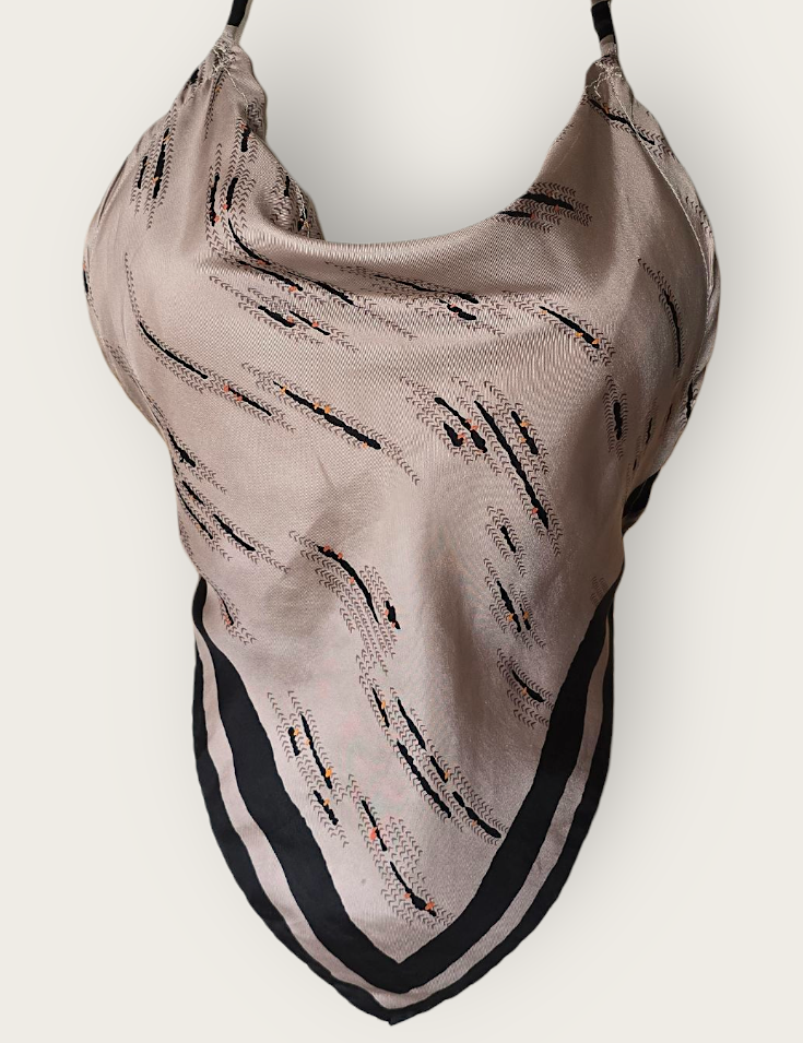 Tina Fringe Silk Scarf Top