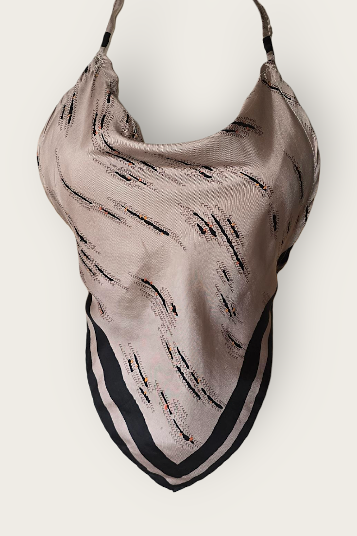 Tina Fringe Silk Scarf Top