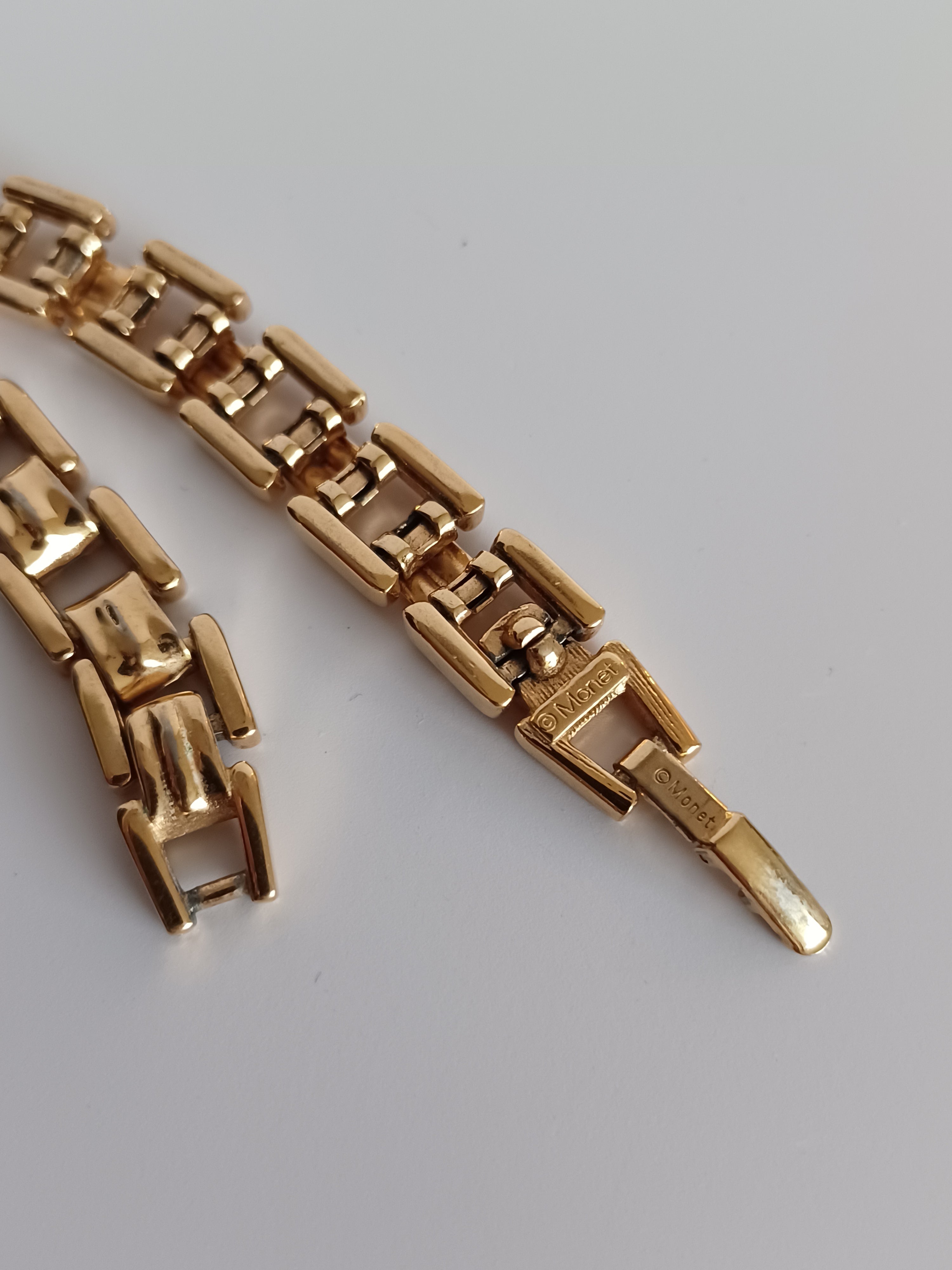 Vintage Monet Square Linked Bracelet