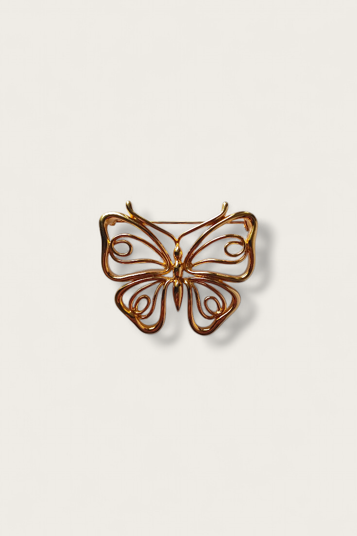 Vintage Open Butterfly Brooch