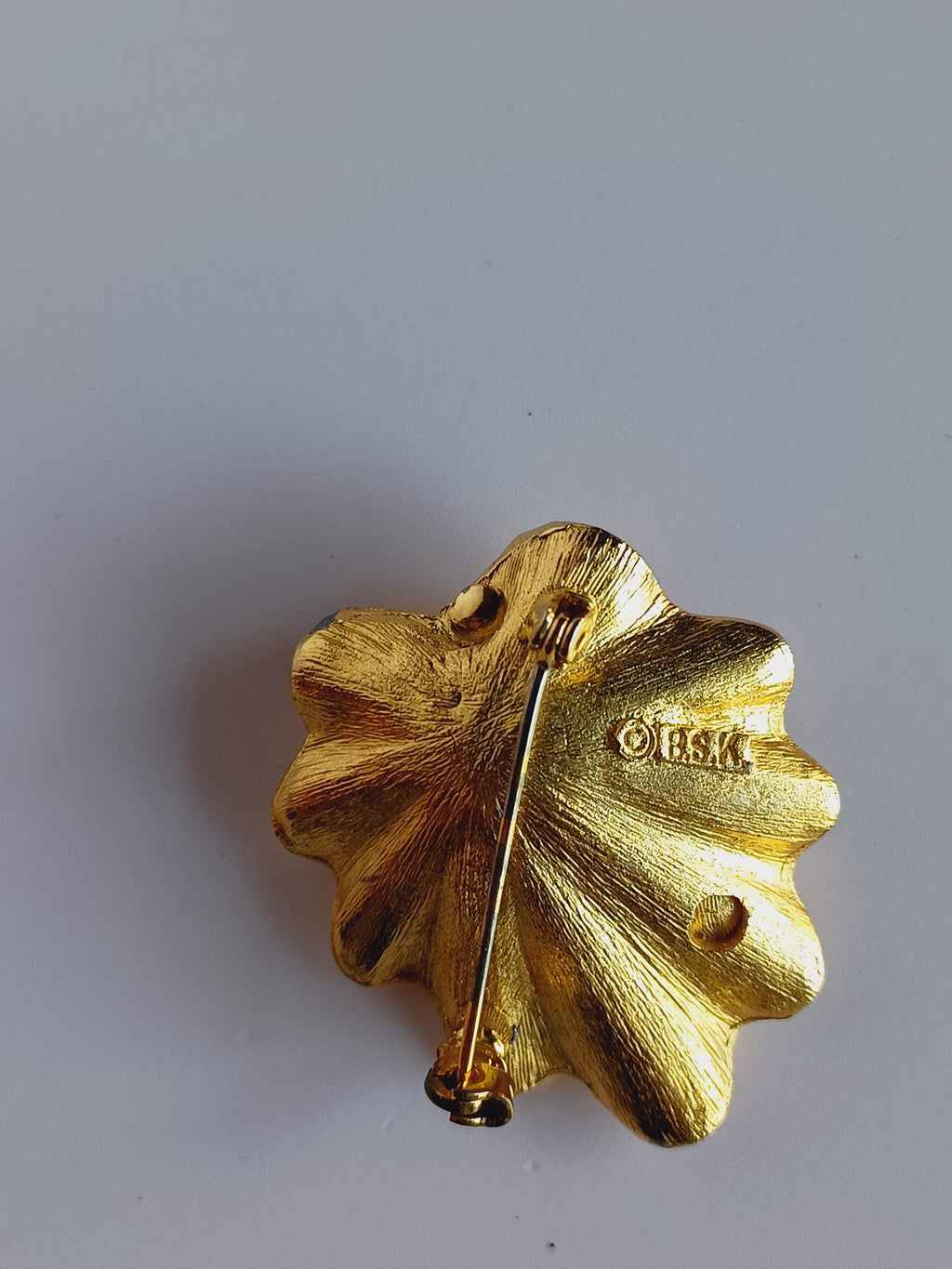 Vintage BSK Seashell Brooch