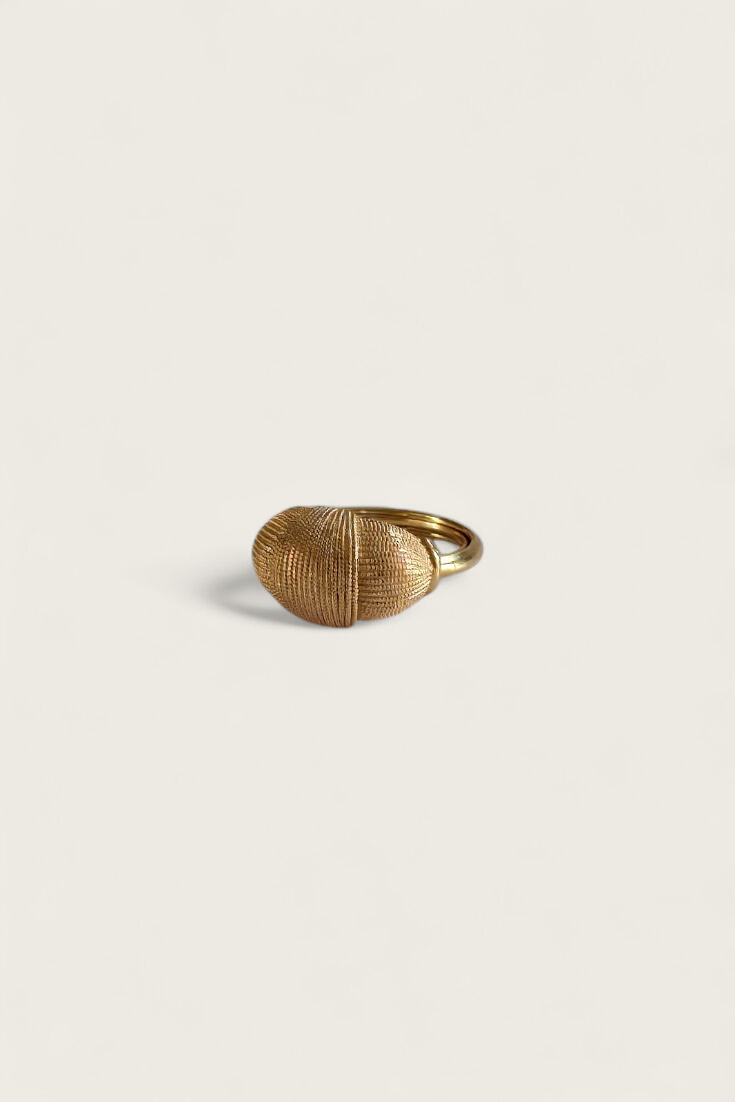 80s Textured Dome Ring