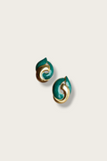 80's Swirl Enamel Earrings