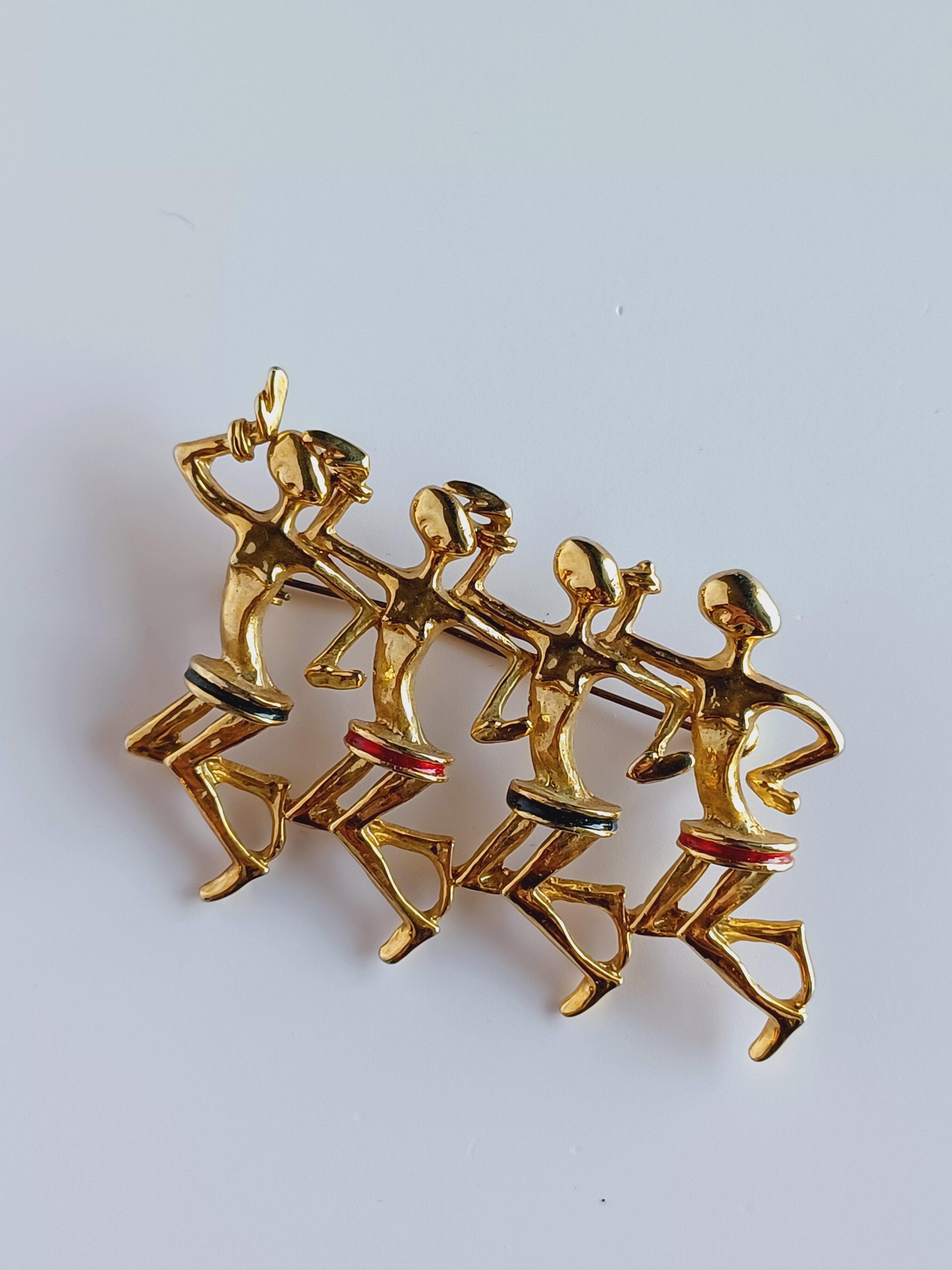 80's Line Dancer Brooch