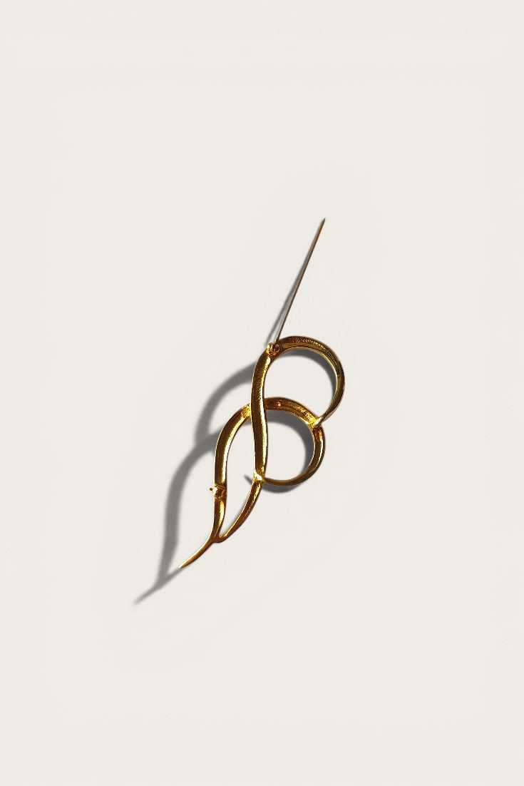 Vintage Double Swirl Brooch