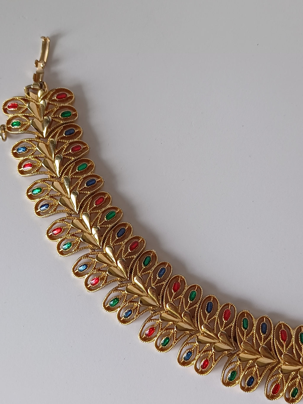 Vintage Gemstone Panel Bracelet