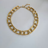 60's Vintage Monet Square Link Modernist Necklace