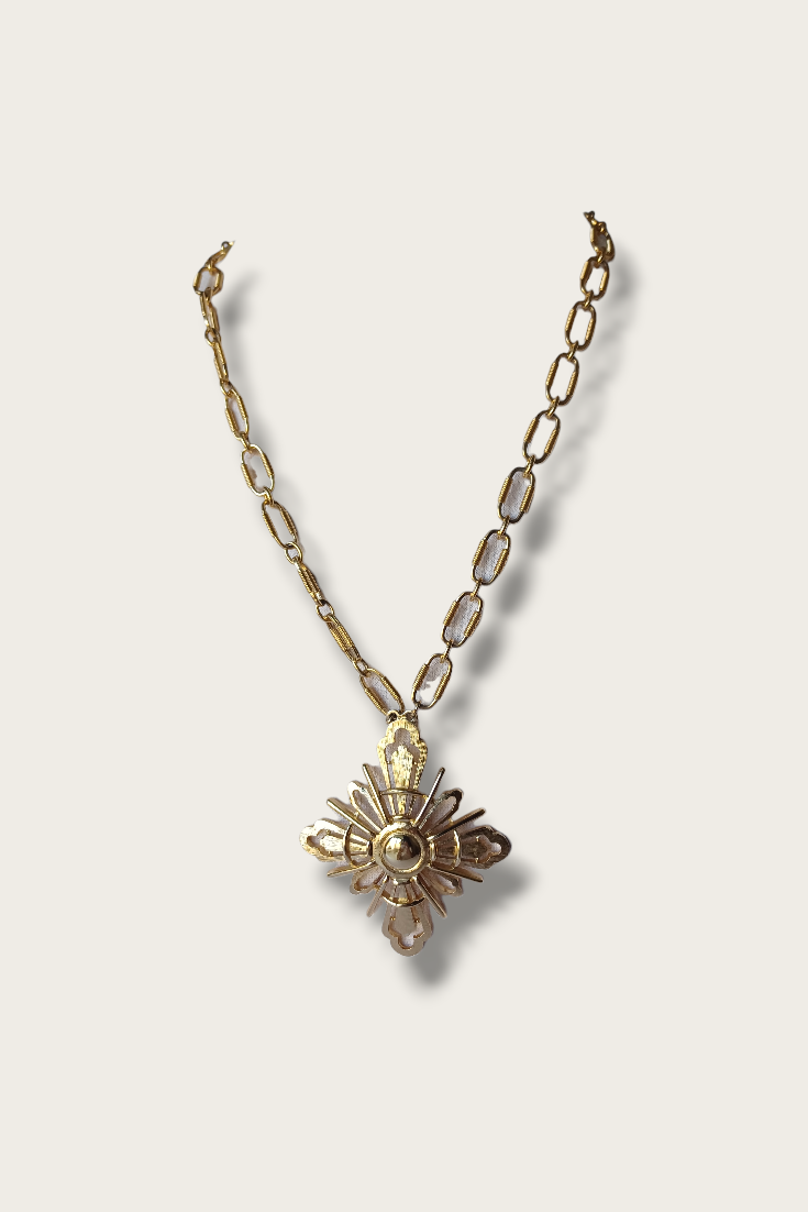 60's Monet Maltese Cross Necklace
