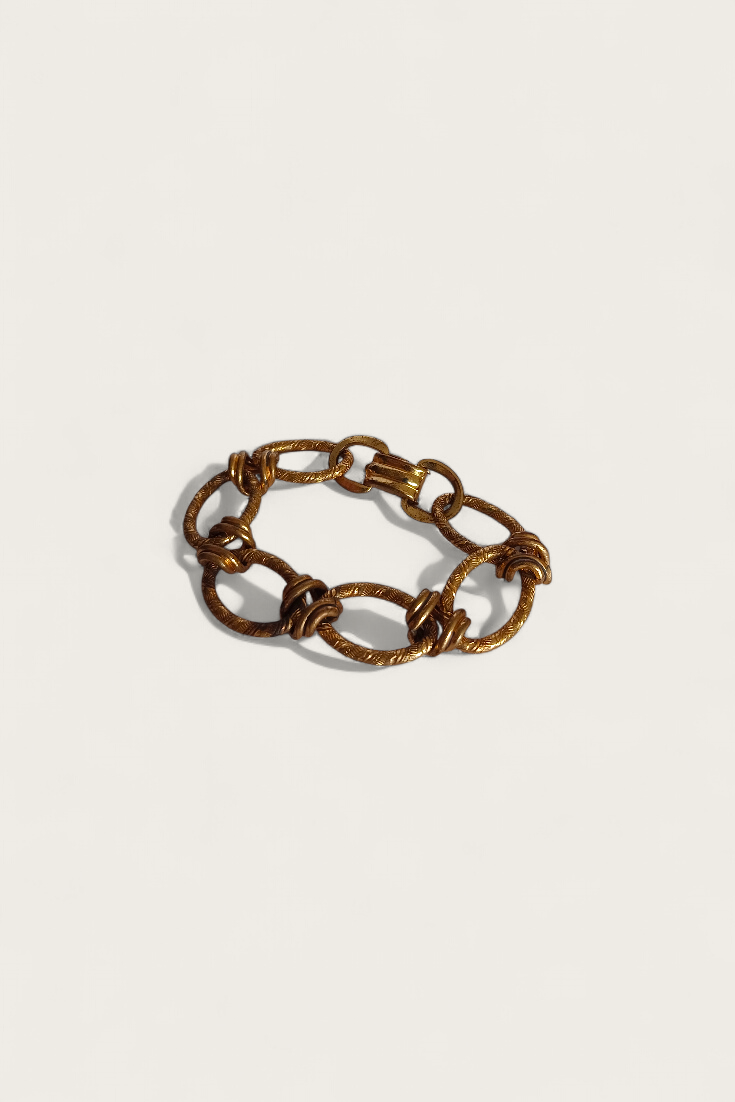 70's/80's Ornate Oval Link Bracelet