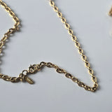 Vintage 70s Long Filagree Cross Pendant Necklace
