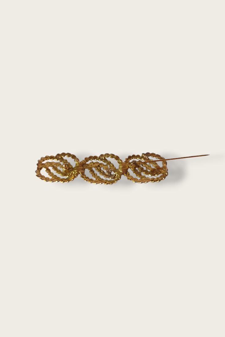 70/80's Triple Twist Rope Brooch