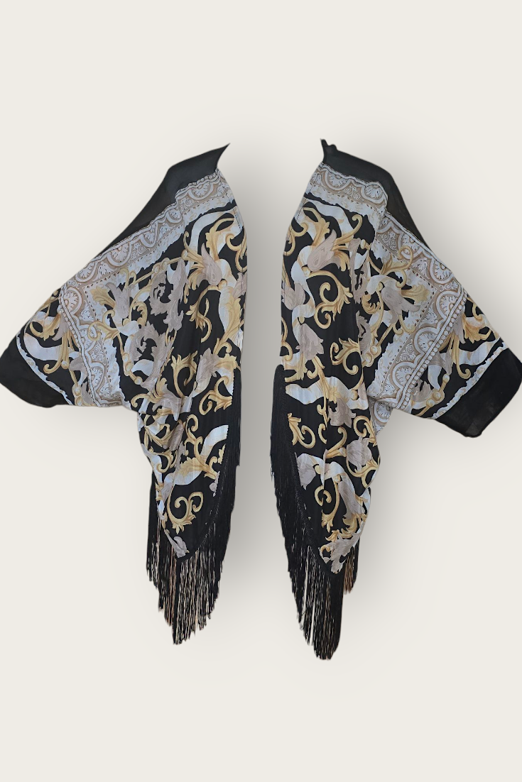 Sherry Silk Mini Fringe Duster