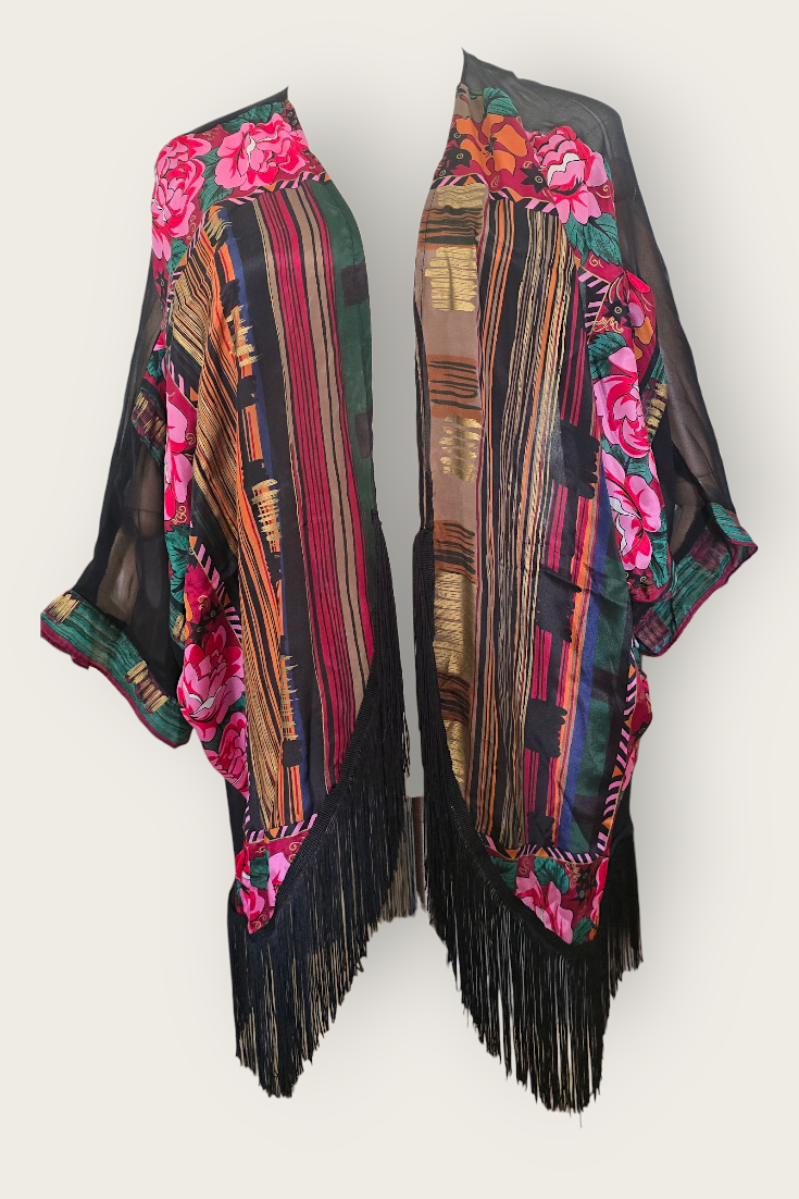 Sherry Silk Mini Fringe Duster