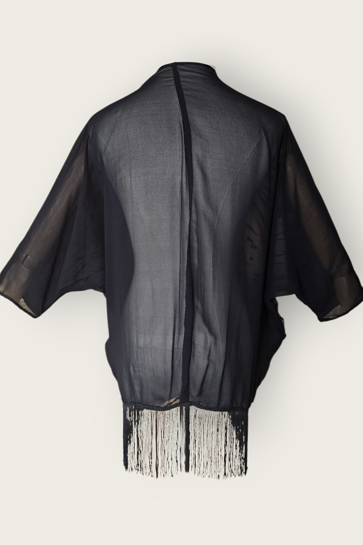 Sherry Silk Mini Fringe Duster