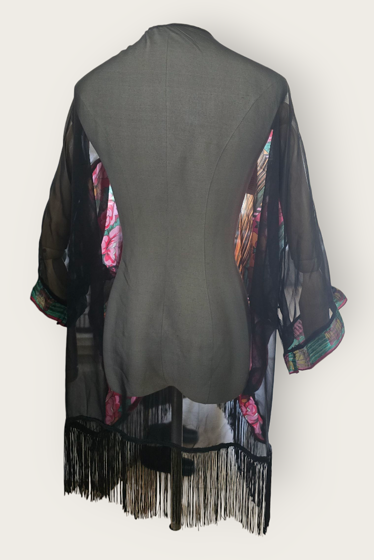 Sherry Silk Mini Fringe Duster