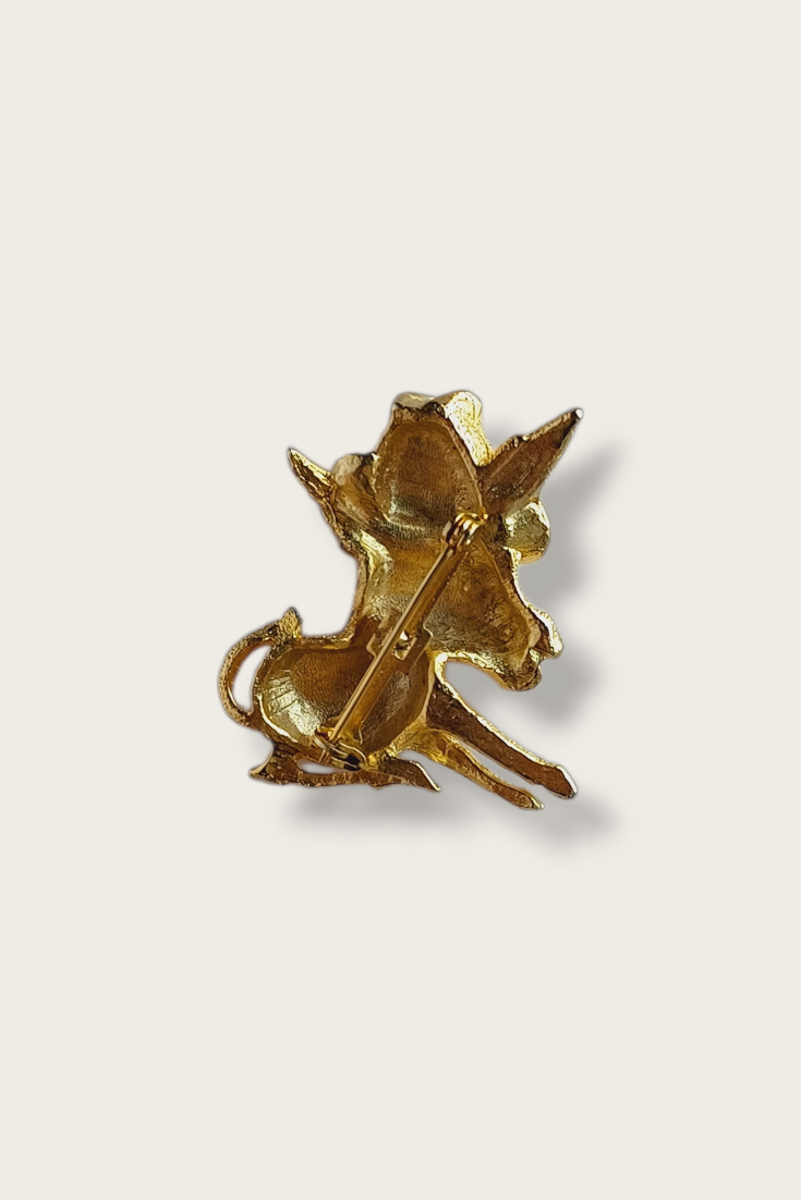 Vintage Cowboy Donkey Brooch