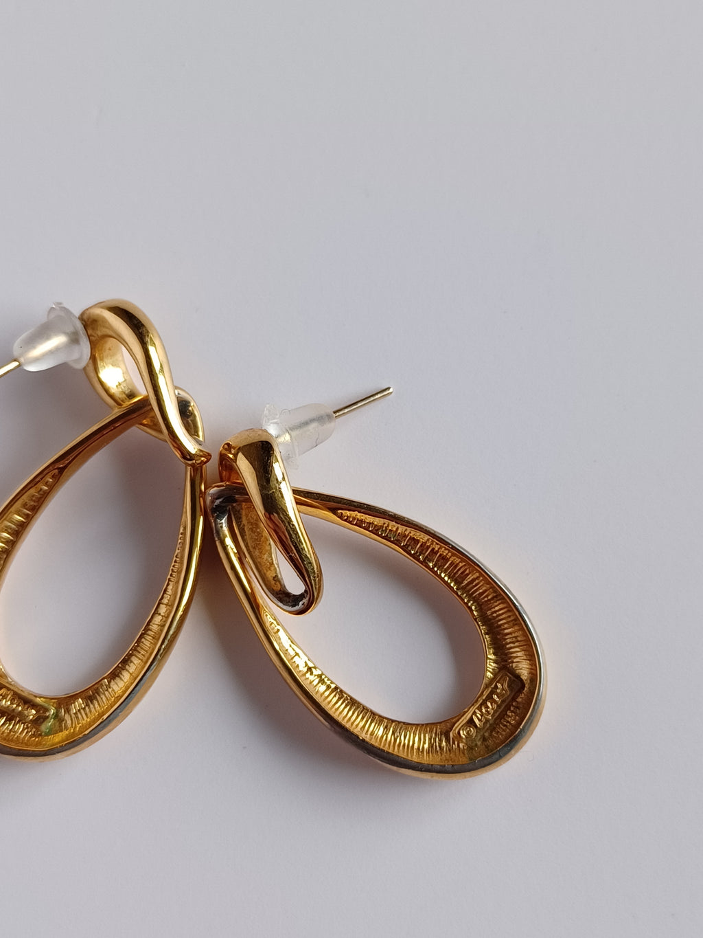 80's Monet Dainty Doorknocker Earrings