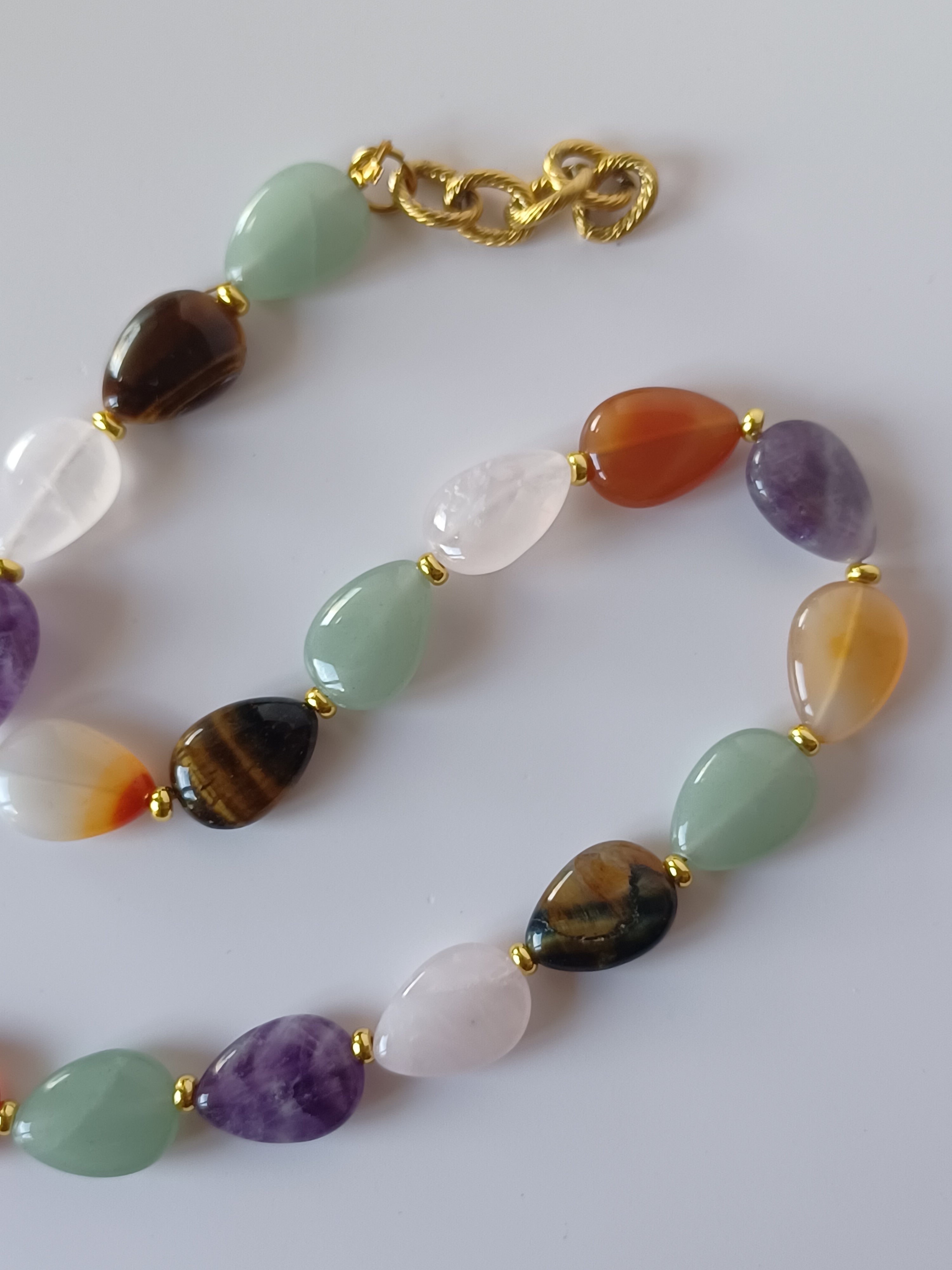 Revival Mixed Semi Precious Stone Necklace