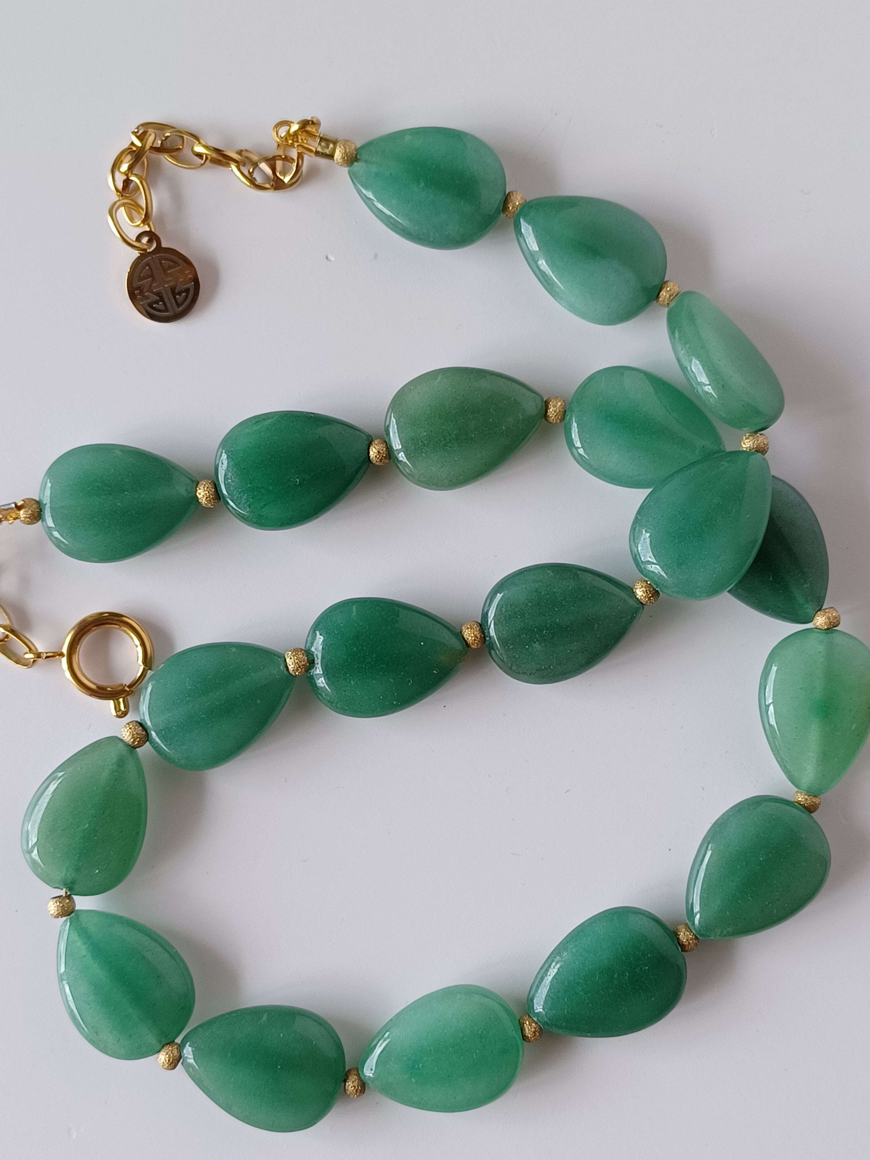 Avery Aventurine Teardrop Necklace