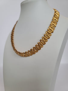 90's Gold Toned X Choker Necklace