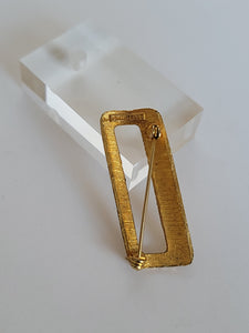 60's Gold Tone "D" Initial Brooch