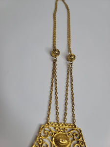 60's/70's Gold -Tone Ornate Fringe Tassel Necklace