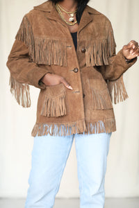 70's Brown Suede Fringe Jacket