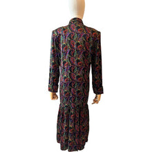 Load image into Gallery viewer, 80&#39;s Silk Paisley Midi Dress