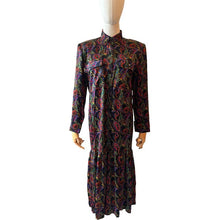 Load image into Gallery viewer, 80&#39;s Silk Paisley Midi Dress