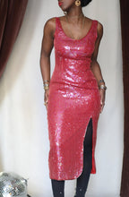 Load image into Gallery viewer, 90&#39;s Red Sequin Evening Dress