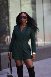 90's REVIVED Green Blazer Dress