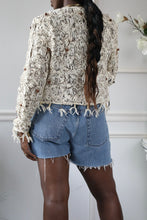 Load image into Gallery viewer, 90&#39;s Ivory Beaded Macramé Jacket
